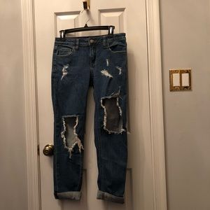 NWOT Distressed Mom Jeans